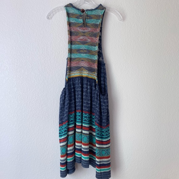 Free People Rare Hearts Stripe Knit Tunic Sz M - Picture 8 of 16